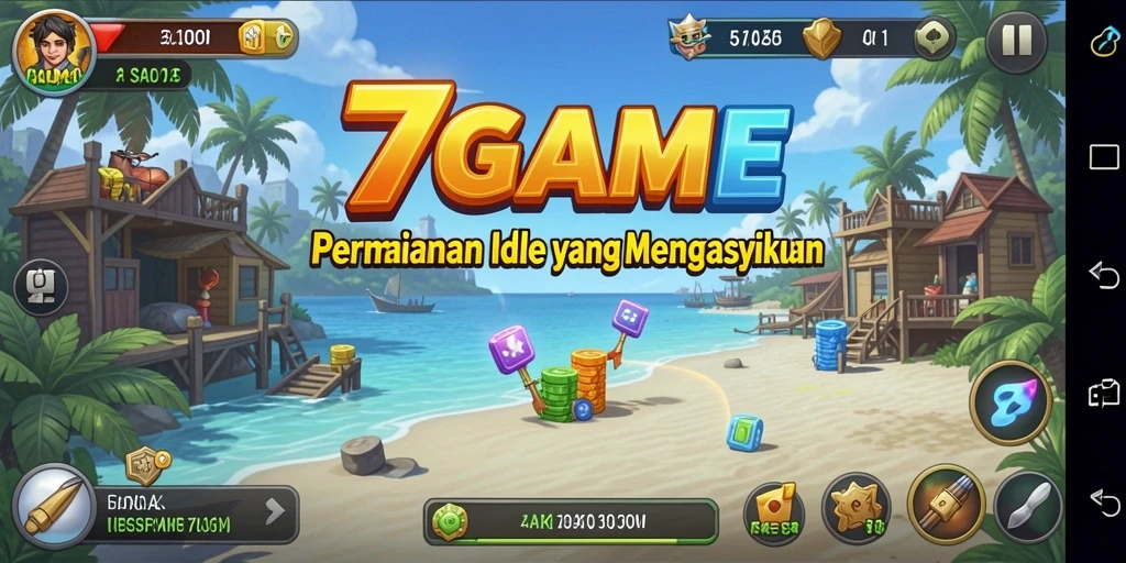 Tampilan gameplay 7GAME yang menarik dan penuh warna.