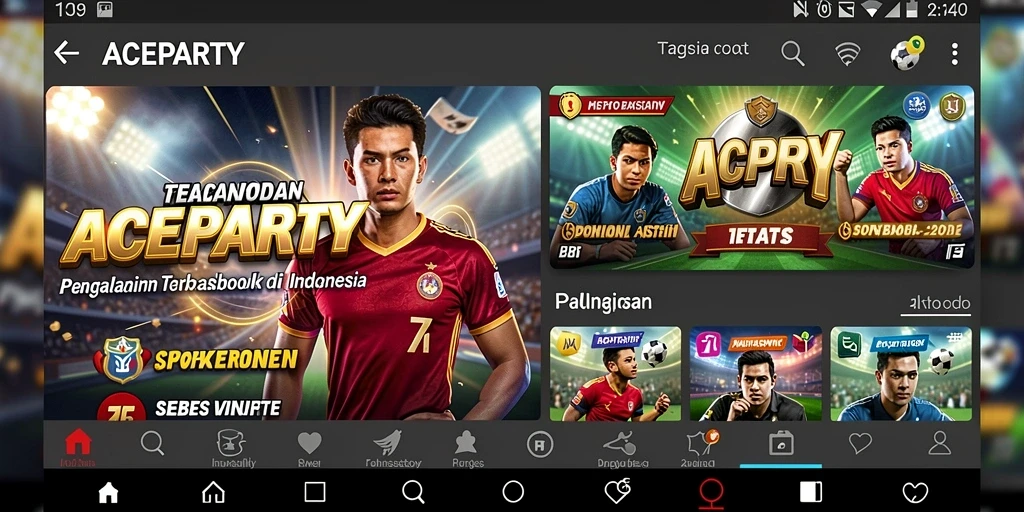 Gameplay seru di ACEPARTY untuk taruhan olahraga.