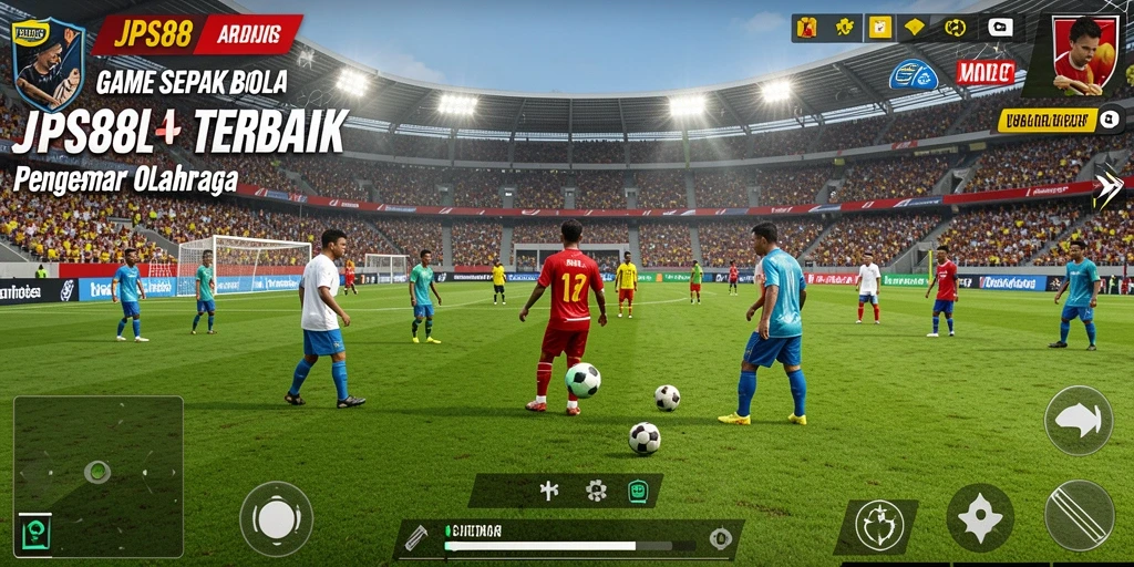 Tampilan gameplay yang mendebarkan dari JPS88 dengan aksi sepak bola