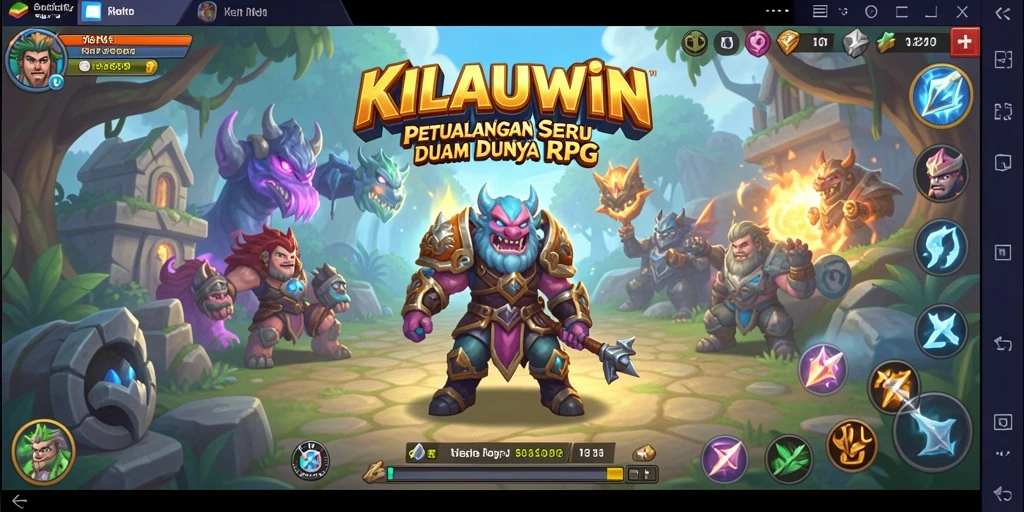 Tampilan gameplay KILAUWIN yang mendebarkan dalam dunia RPG.