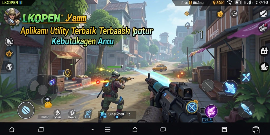 Screenshot utama <strong>LKOPEN</strong> menunjukkan antarmuka aplikasi yang menarik dan fungsional.