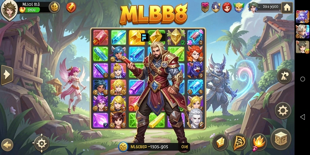 Tangkapan layar gameplay seru dalam permainan Match-3.