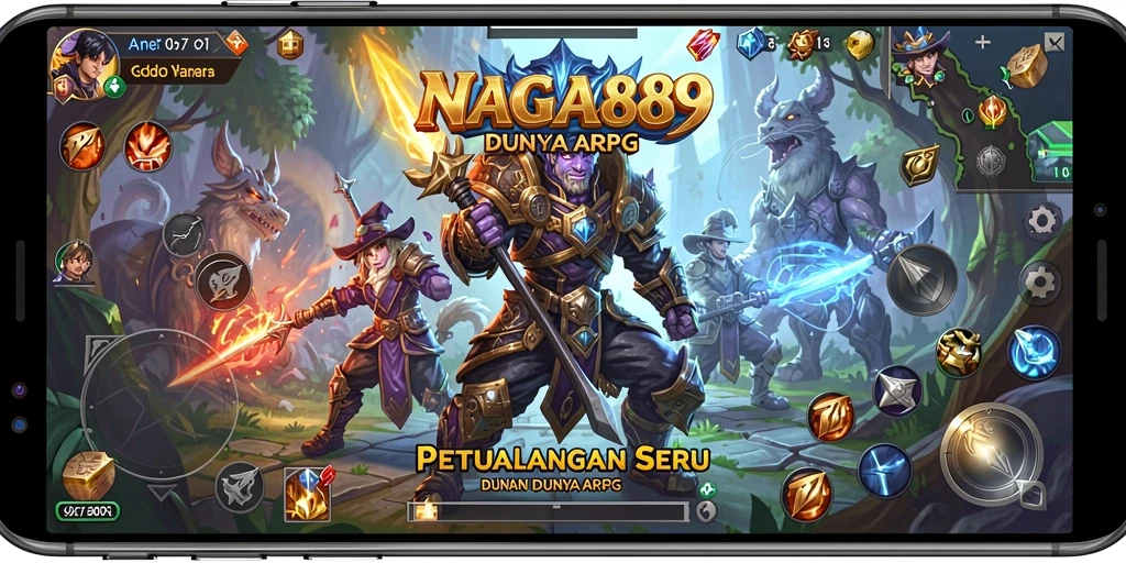 Tampilan gameplay ARPG menegangkan dalam NAGA889.