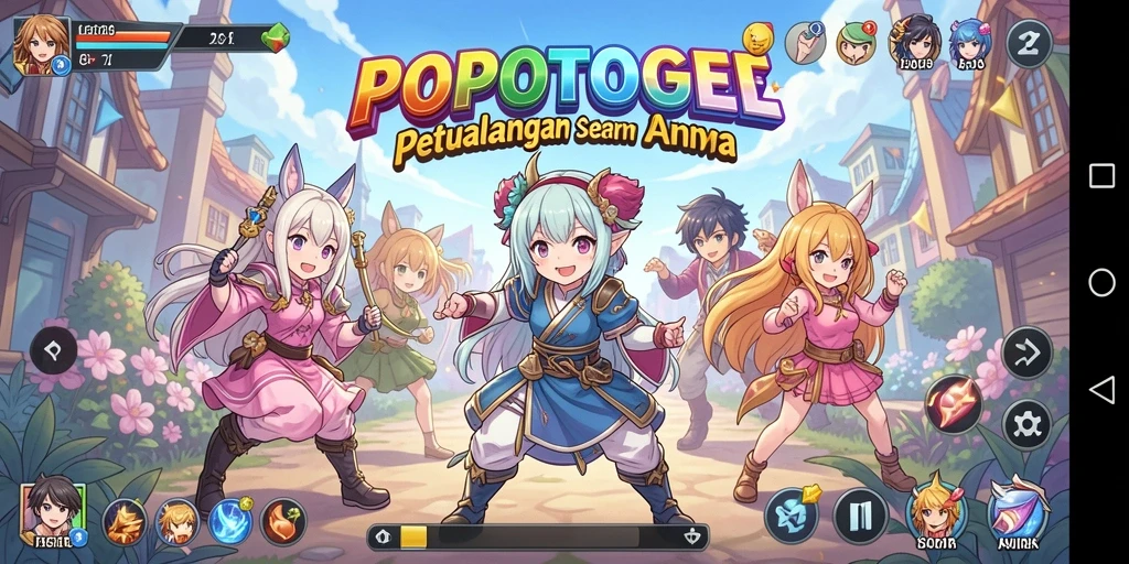 Tampilan gameplay seru dari dunia Anime di POPOTOGEL.