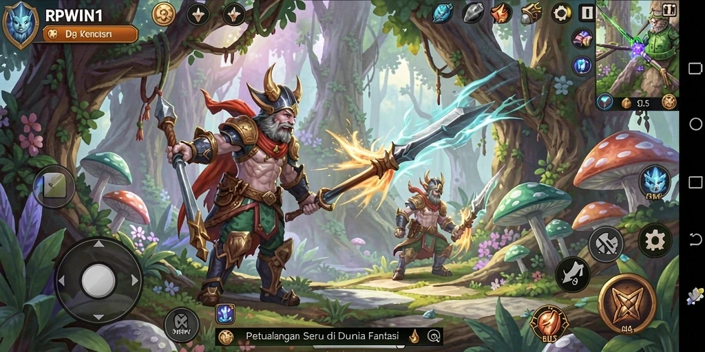 Gameplay menarik dengan berbagai tantangan dan lokasi dalam RPWIN1.