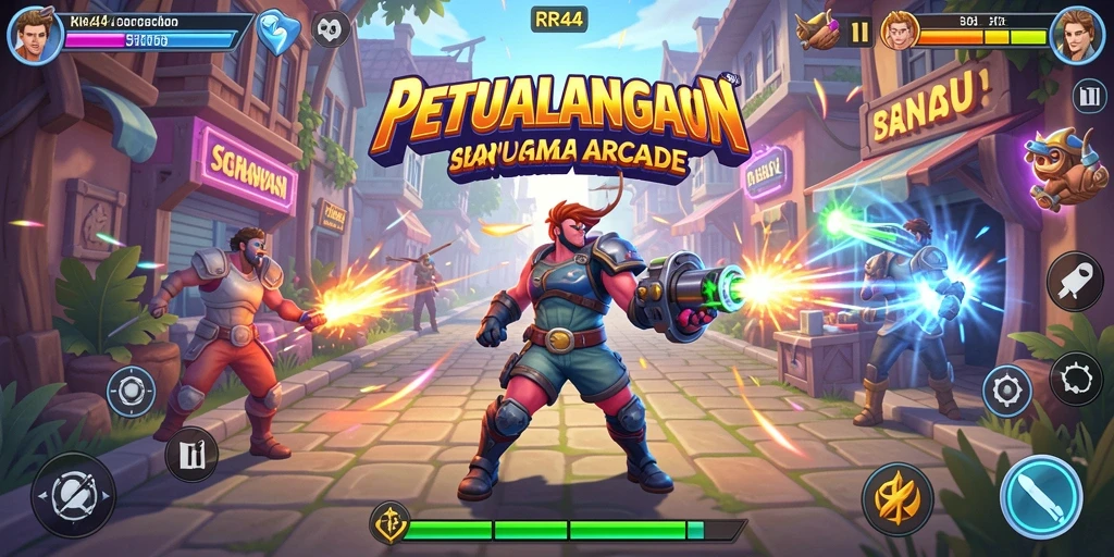 Tampilan gameplay seru dari RR44 dengan grafis menawan.