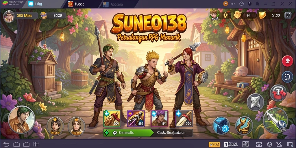 Tangkapan layar dari gameplay SUNEO138 yang menampilkan pertempuran epik.