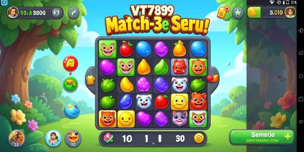 Tampilan gameplay VT789 yang menarik dengan elemen Match-3.